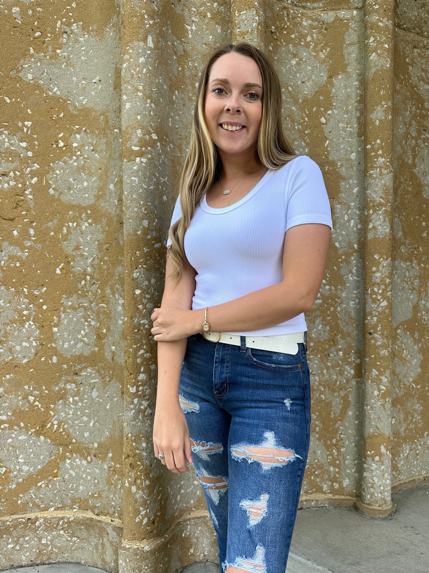 Classic Cropped Tee- White