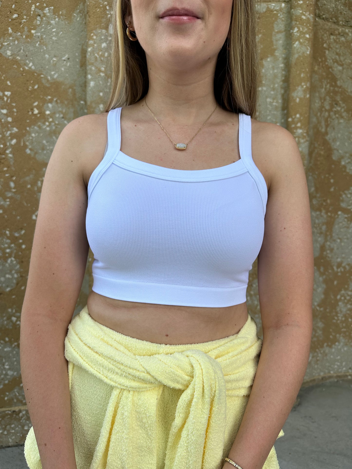 Classic Really Cropped Tank- White