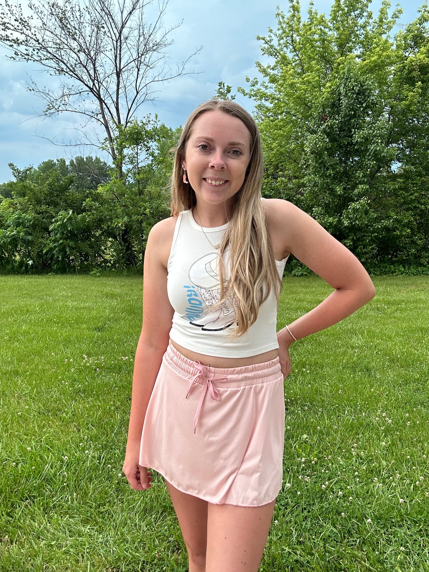 Sophia Active Skort- Pink