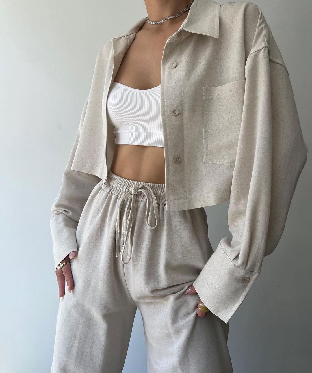 Linen Pants Set