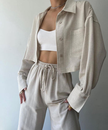 Linen Pants Set