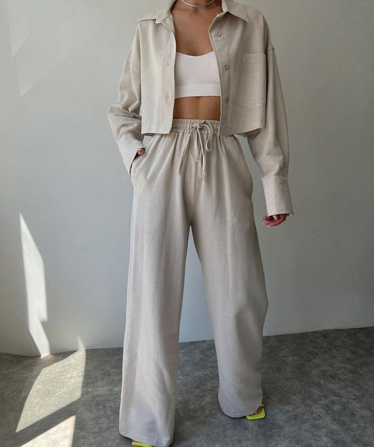 Linen Pants Set